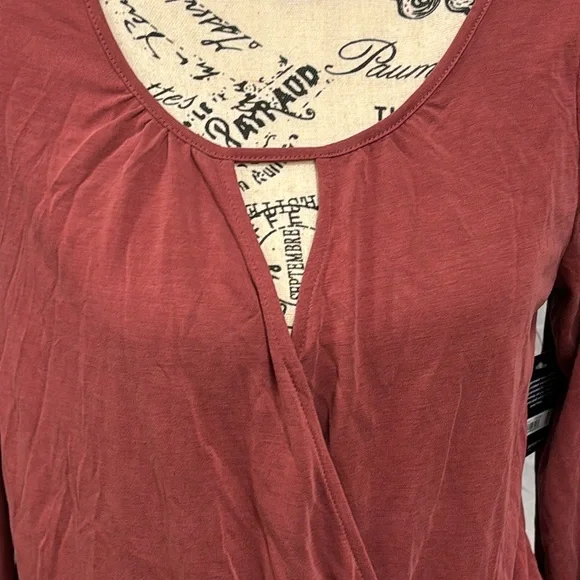 NWT Lucky Brand Faux Wrap Blouse - Picture 2 of 7